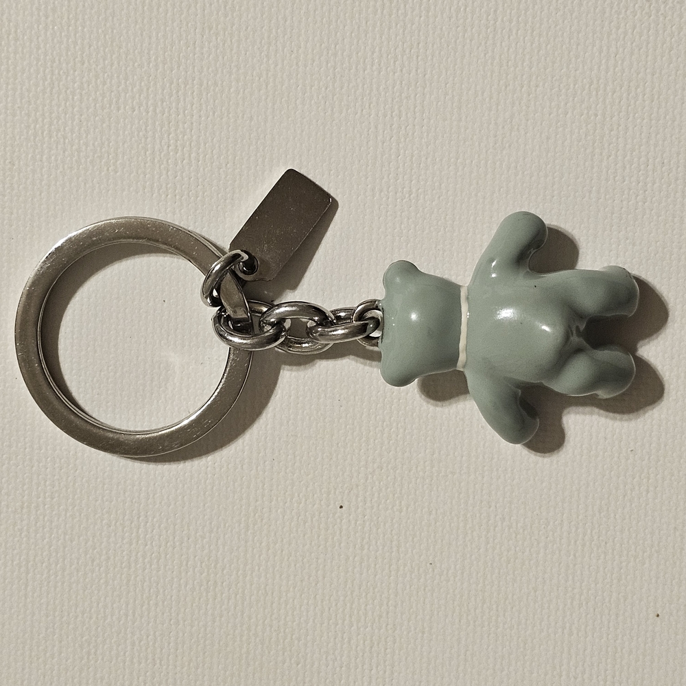 Coach Blue Teddy Bear Keychain - Picture 2 of 2